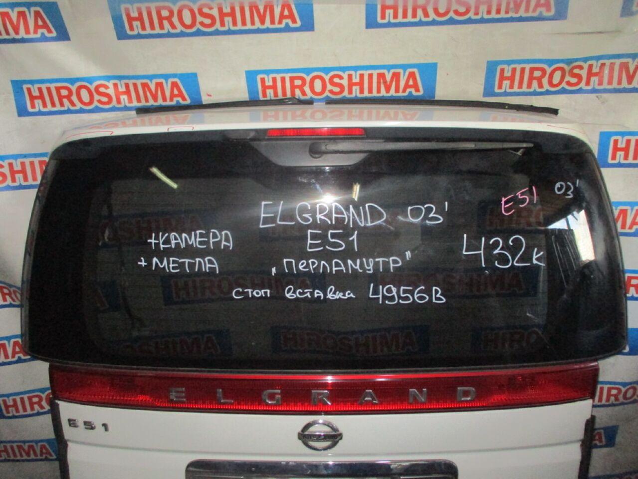 Дверь 5-я NISSAN ELGRAND E51 4956B СПОЙЛЕР 4 ракурс