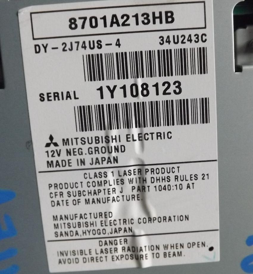 Магнитофон MITSUBISHI I-MIEV HA3W 8701A213HB 3 ракурс