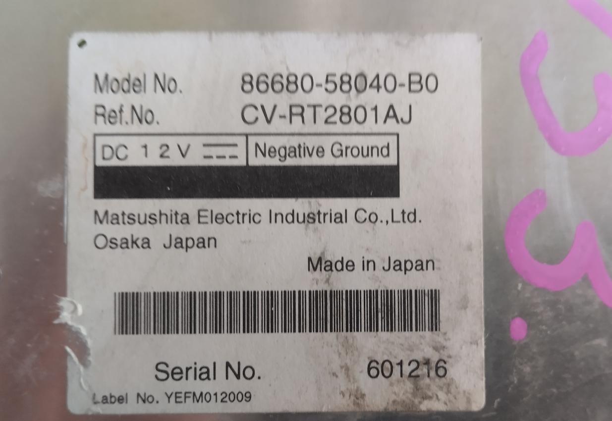 Монитор TOYOTA VELLFIRE GGH25 86680-58040-B0 3 ракурс