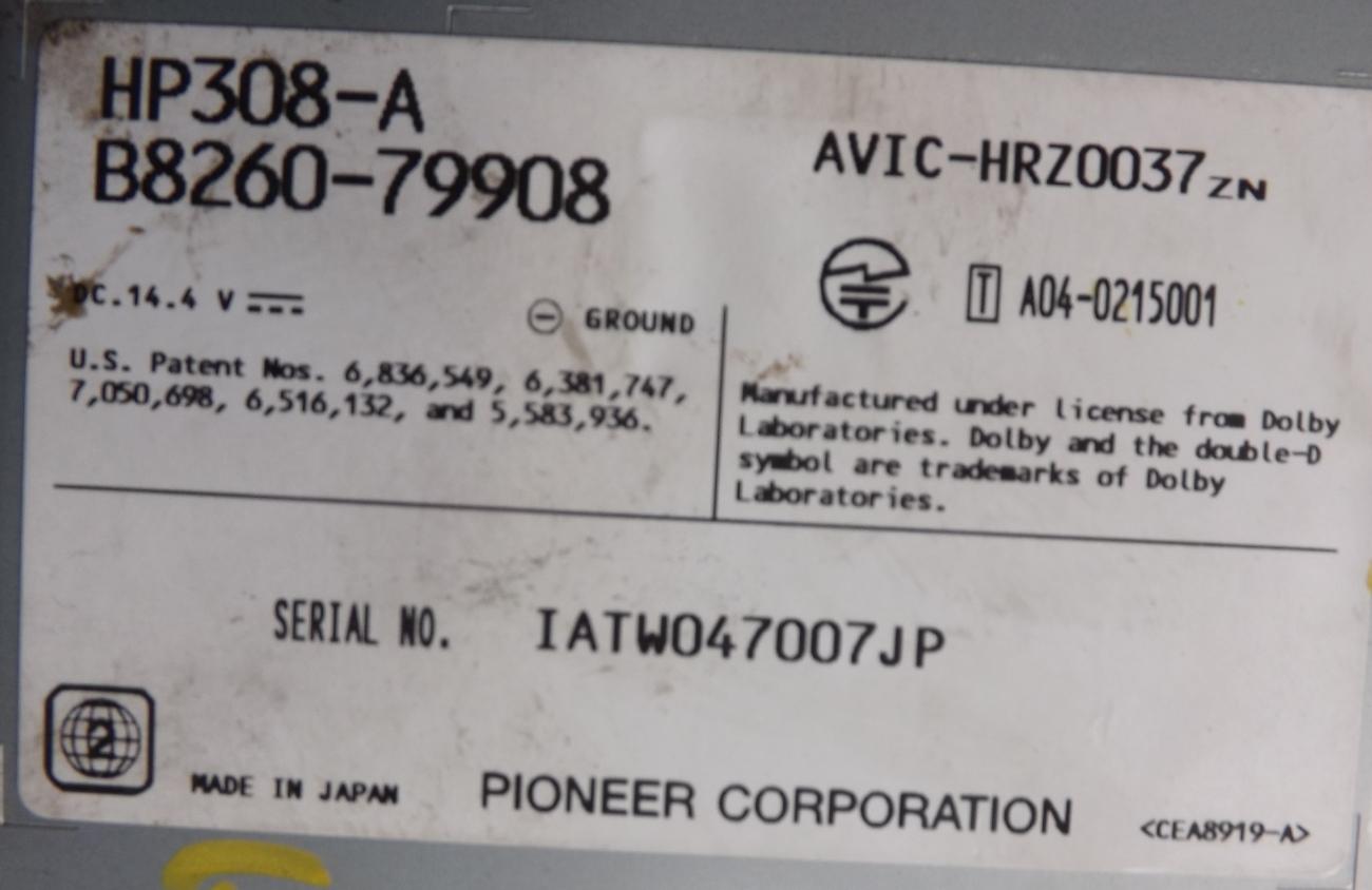 Магнитофон NISSAN DUALIS KJ10 HP308-A 2 ракурс