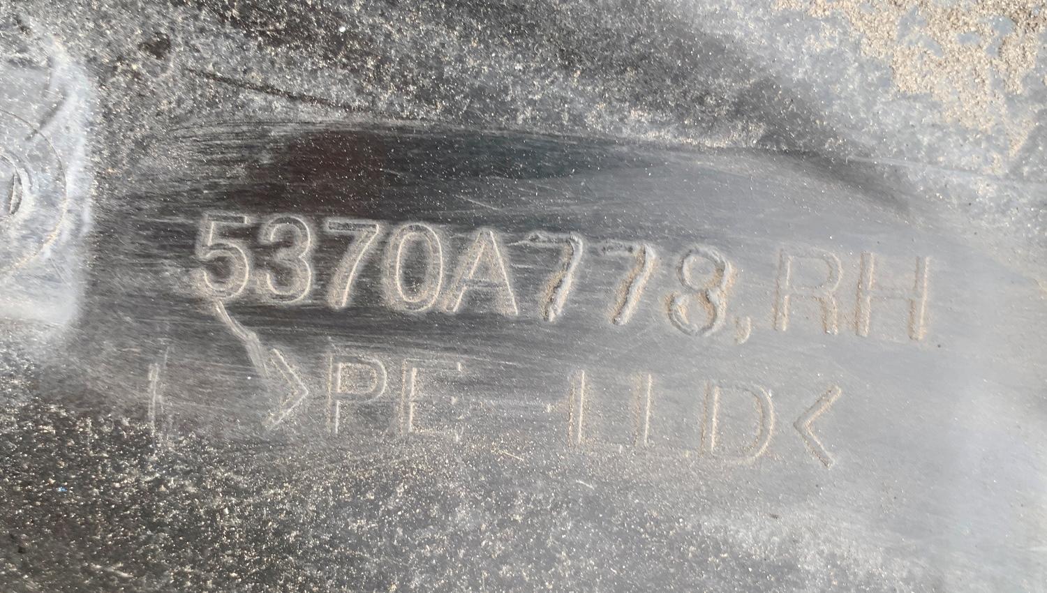 Подкрылок правый задний MITSUBISHI I-MIEV HA3W 5370A778 4 ракурс