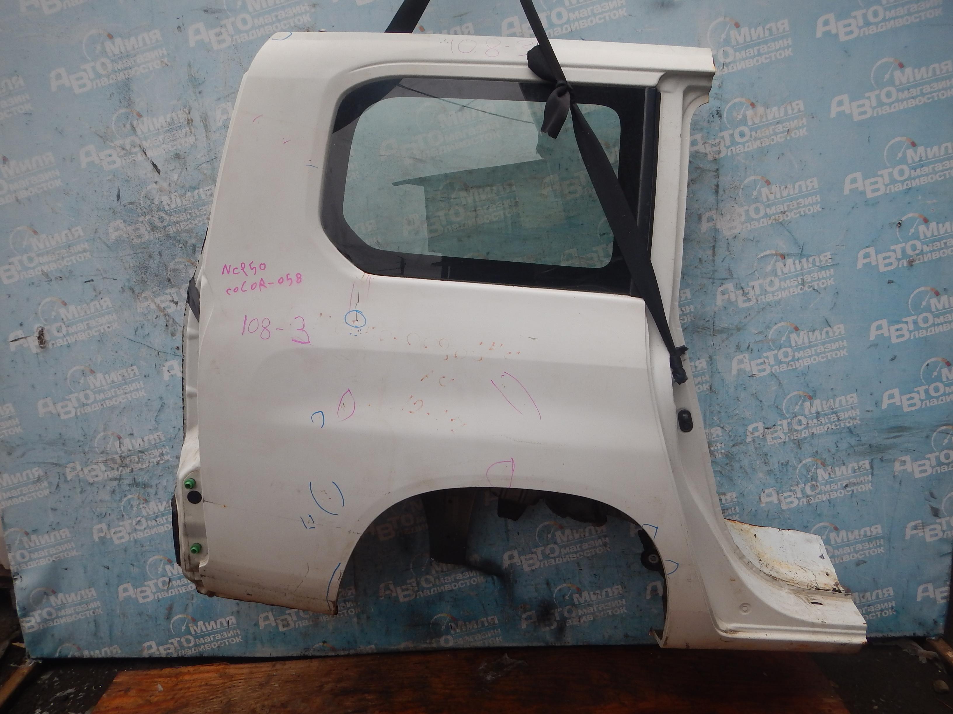 Крыло правое заднее  TOYOTA PROBOX, SUCCEED NCP50, NCP51, NCP55, NLP51, NCP58, NCP59 ,COLOR 058 1 ракурс